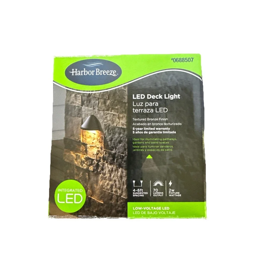 Harbor Breeze LED‎ Deck Light 2 Watt Textured Bronze Low Voltage NEW